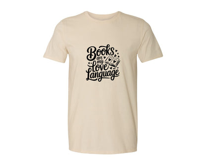 brand:Generic|color:Light Cream / Natural|Books Are My Love Language T Shirt Desig Graphic T-Shirt