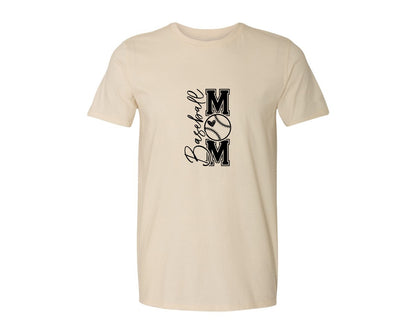 brand:Generic|color:Light Cream / Natural|Baseball Mom Baseball Mom 2 Graphic T-Shirt
