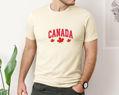 brand:Bella Canvas|color:Light Cream / Natural|Canada Maple Leaf Canada Graphic T-Shirt