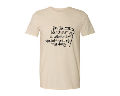 brand:Generic|color:Light Cream / Natural|On The Bleachers Sports Mom Graphic T-Shirt
