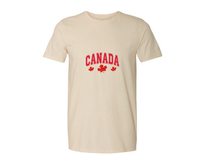 brand:Generic|color:Light Cream / Natural|Canada Maple Leaf Canada Graphic T-Shirt