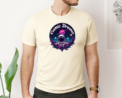 brand:Bella Canvas|color:Light Cream / Natural|Cosmic Dreamer T Shirt Design Graphic T-Shirt
