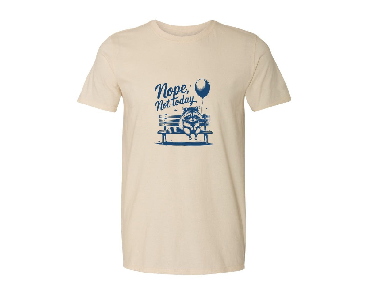 brand:Generic|color:Light Cream / Natural|Nope Not Today Design 47 Graphic T-Shirt