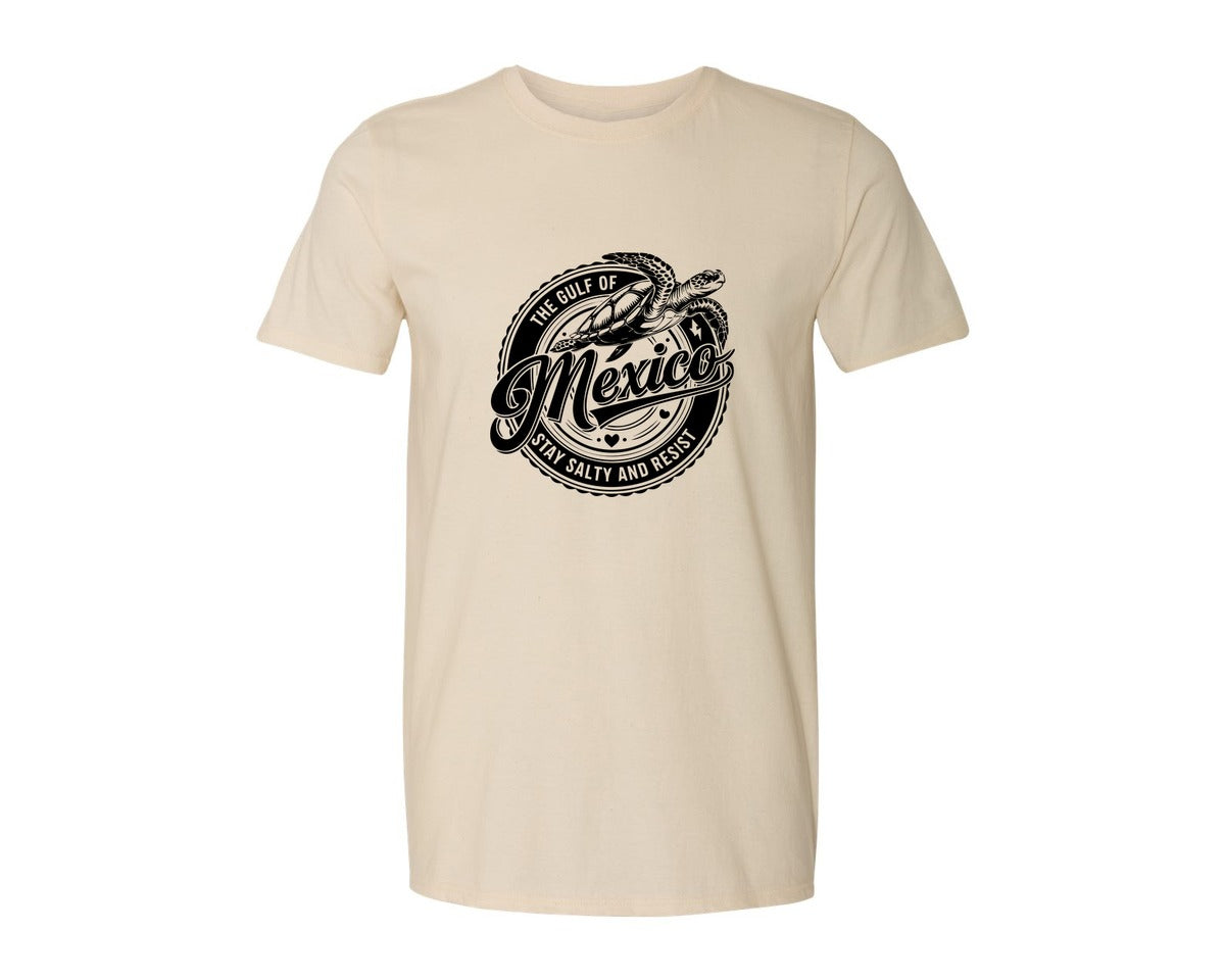brand:Generic|color:Light Cream / Natural|Gulf Of Mexico Turtle Beach Graphic T-Shirt