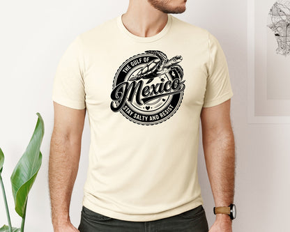 brand:Bella Canvas|color:Light Cream / Natural|Gulf Of Mexico Turtle Beach Graphic T-Shirt