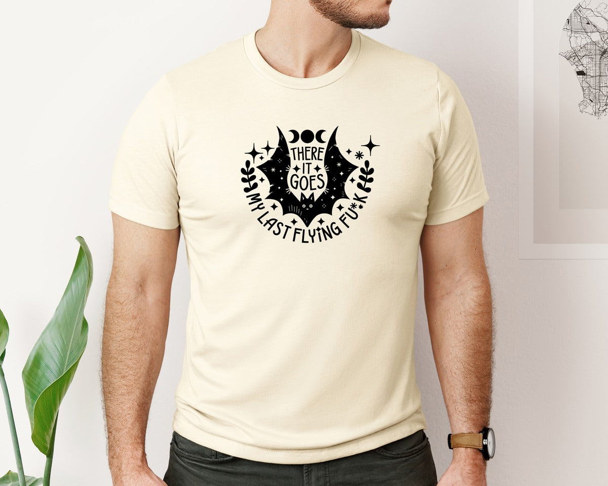 brand:Bella Canvas|color:Light Cream / Natural|There It Goes My Last Flying Fck 2 Graphic T-Shirt