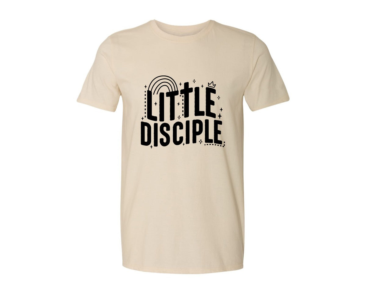 brand:Generic|color:Light Cream / Natural|Retro Little Disciple Tshirt Kids Graphic T-Shirt