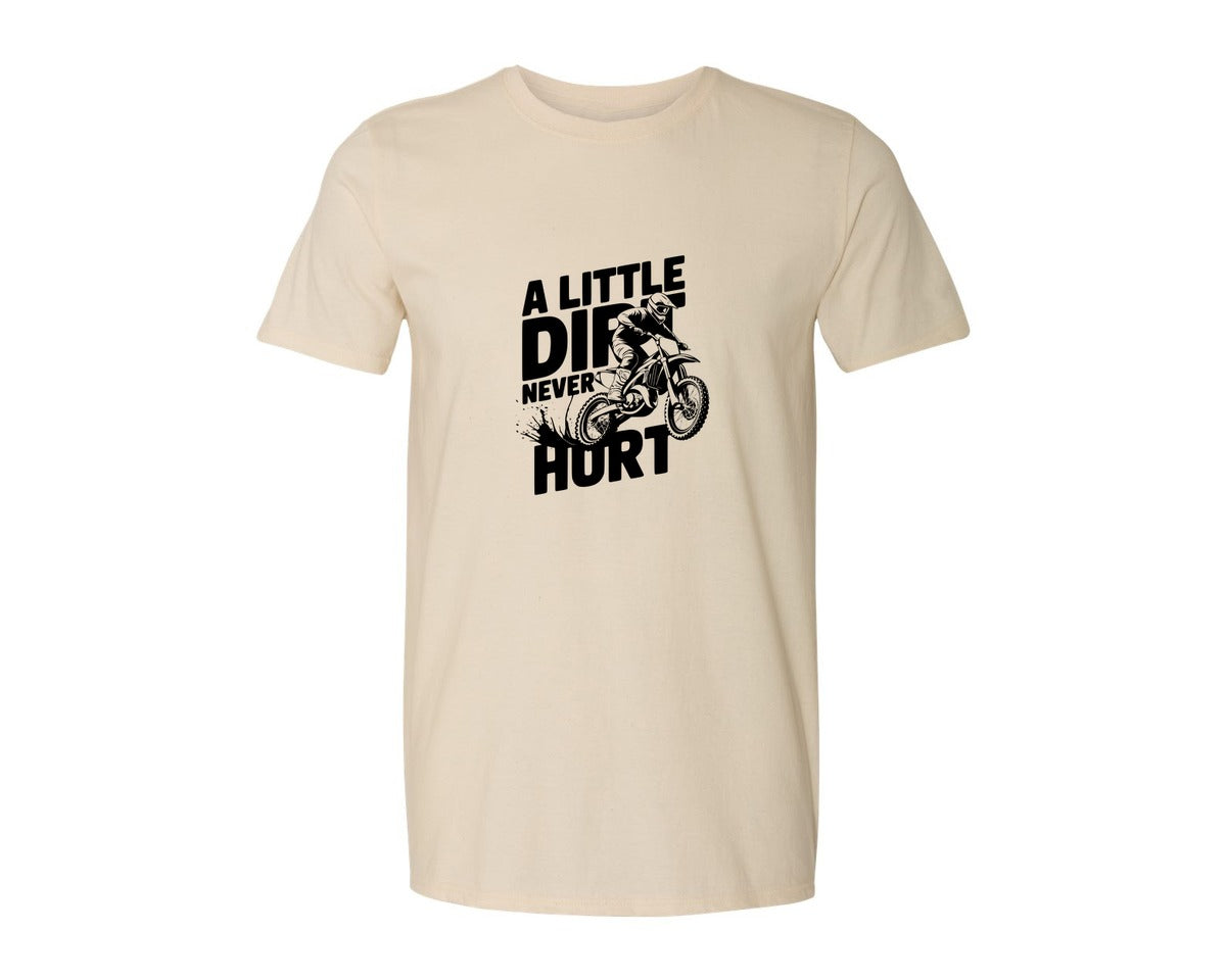 brand:Generic|color:Light Cream / Natural|A Little Dirt Never Hurt T Shirt Des Graphic T-Shirt
