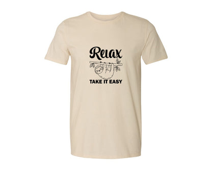 brand:Generic|color:Light Cream / Natural|Relax Take It Easy T Shirt Graphic T-Shirt