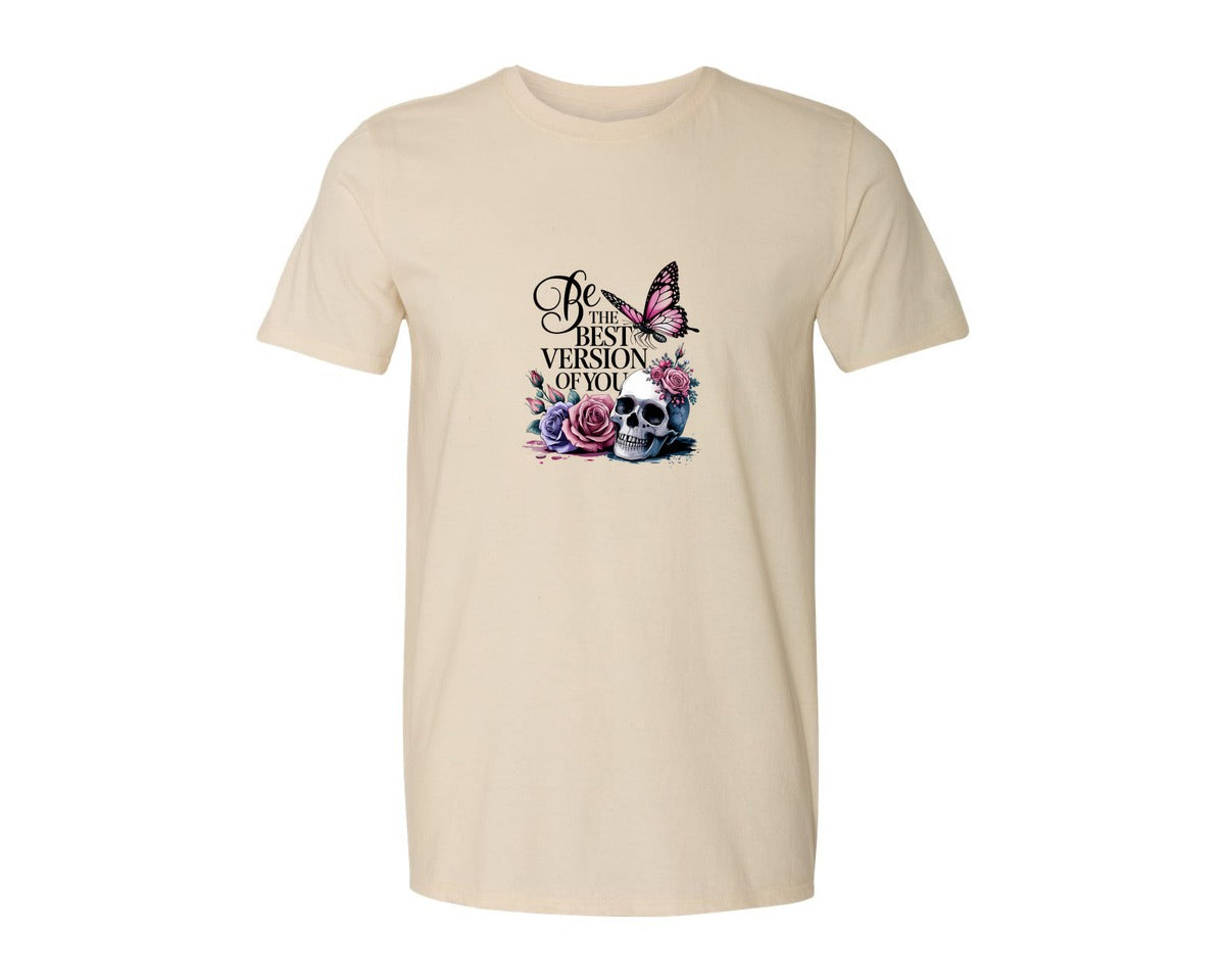 brand:Generic|color:Light Cream / Natural|Be The Best Version Of You Self Love 2 Graphic T-Shirt