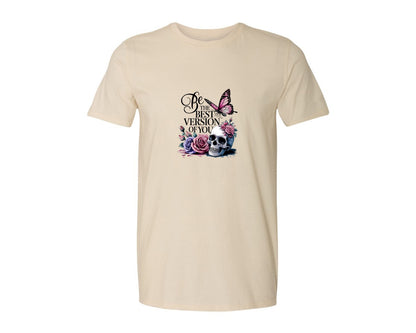 brand:Generic|color:Light Cream / Natural|Be The Best Version Of You Self Love 2 Graphic T-Shirt