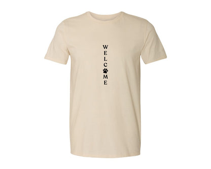 brand:Generic|color:Light Cream / Natural|Welcome Porch Sign 22 Graphic T-Shirt
