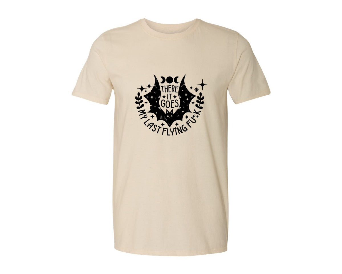 brand:Generic|color:Light Cream / Natural|There It Goes My Last Flying Fck 2 Graphic T-Shirt