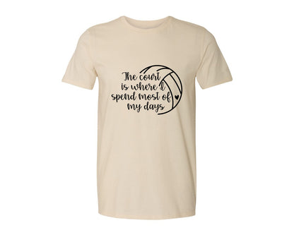 brand:Generic|color:Light Cream / Natural|Volleyball Mom 24 Graphic T-Shirt
