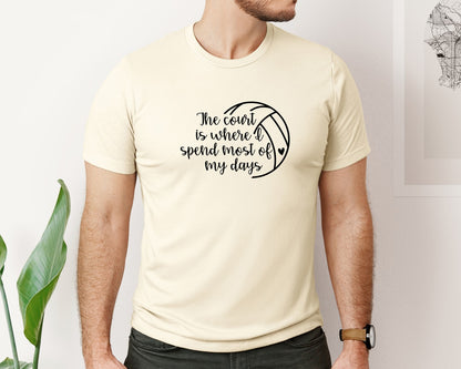 brand:Bella Canvas|color:Light Cream / Natural|Volleyball Mom 24 Graphic T-Shirt