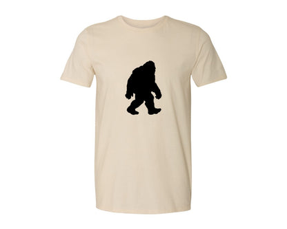 brand:Generic|color:Light Cream / Natural|Bigfoot Sasquatch Figure Design Graphic T-Shirt