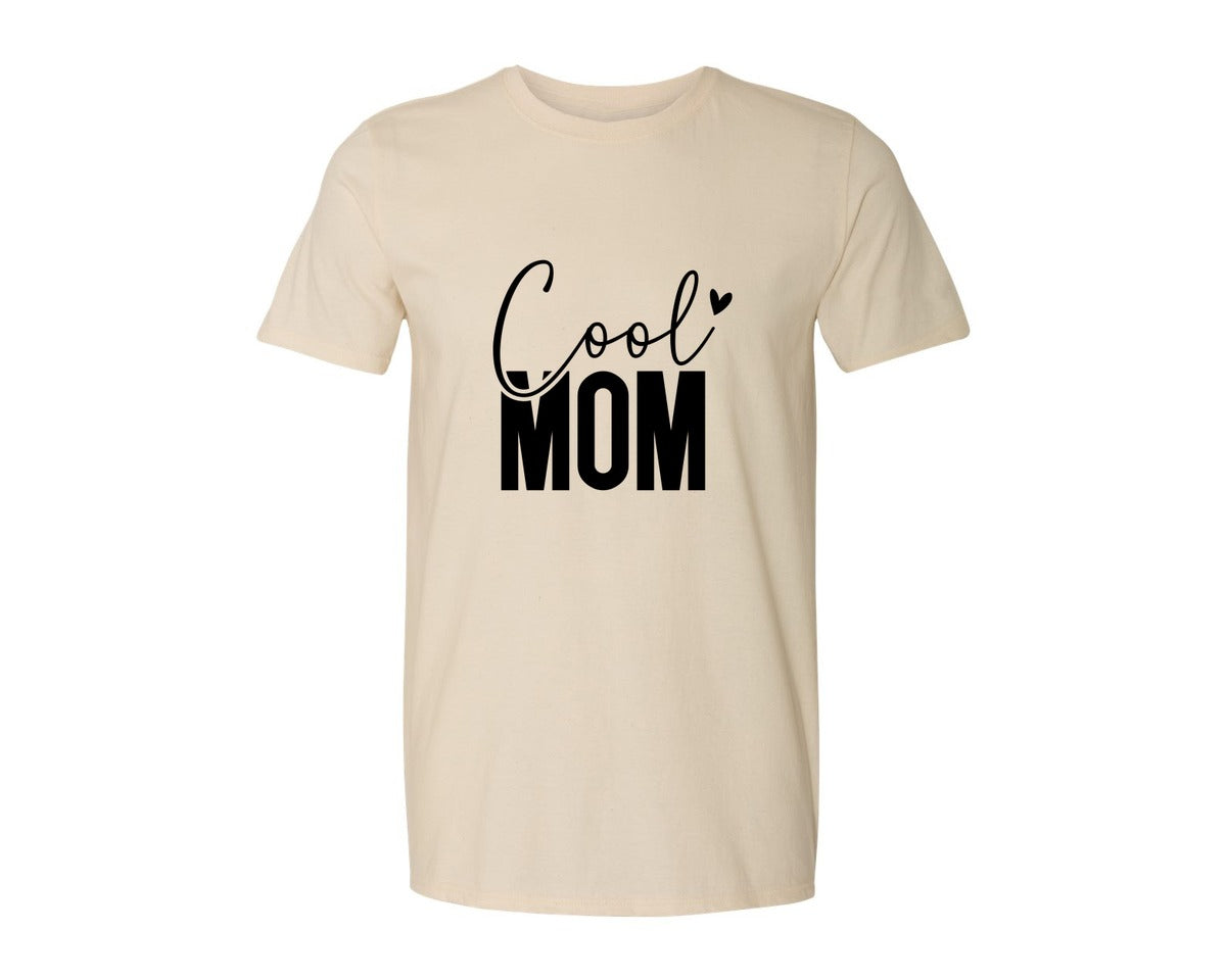 brand:Generic|color:Light Cream / Natural|Cool Mom Funny Mom Mama Graphic T-Shirt