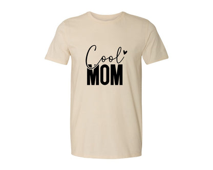 brand:Generic|color:Light Cream / Natural|Cool Mom Funny Mom Mama Graphic T-Shirt