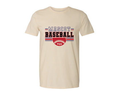 brand:Generic|color:Light Cream / Natural|Baseball Shirt Baseball Team Graphic T-Shirt