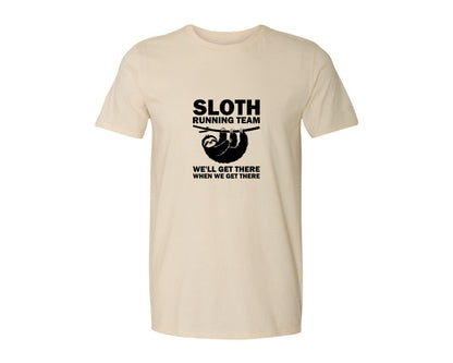 brand:Generic|color:Light Cream / Natural|Sloth Running Team T Shirt 2 Graphic T-Shirt
