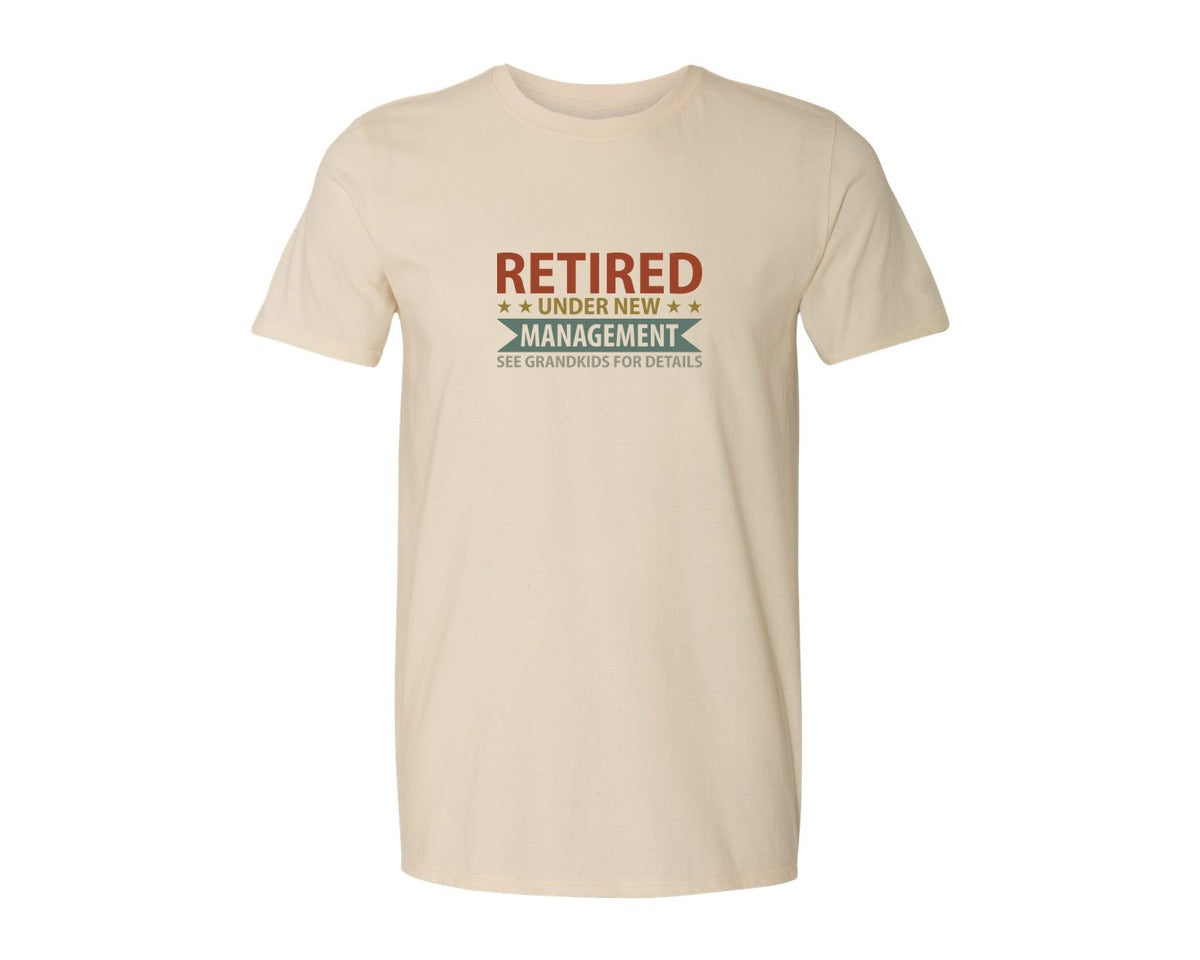 brand:Generic|color:Light Cream / Natural|Mens Fathers Day Retired Grandpa Shirts Graphic T-Shirt