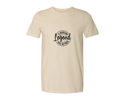 brand:Generic|color:Light Cream / Natural|A Nursing Legend Has Retired 20 Graphic T-Shirt