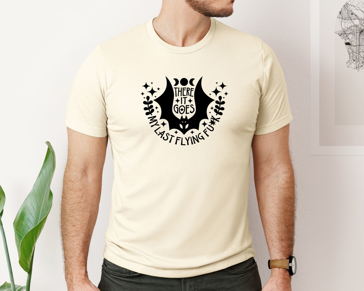 brand:Bella Canvas|color:Light Cream / Natural|There It Goes My Last Flying Fck 3 Graphic T-Shirt