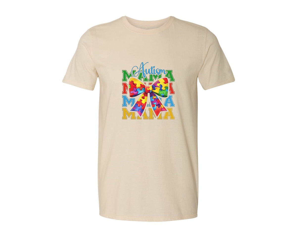 brand:Generic|color:Light Cream / Natural|Autism Awareness Autism Graphic T-Shirt