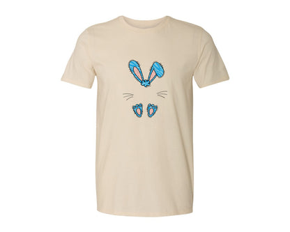 brand:Generic|color:Light Cream / Natural|Boys Easter Monogram Bunny Graphic T-Shirt