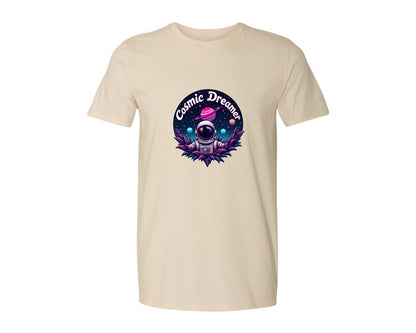 brand:Generic|color:Light Cream / Natural|Cosmic Dreamer T Shirt Design Graphic T-Shirt