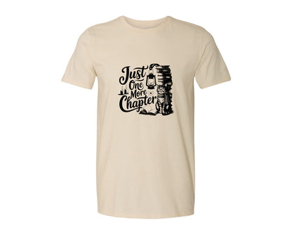 brand:Generic|color:Light Cream / Natural|Just One More Chapter T Shirt Design Graphic T-Shirt