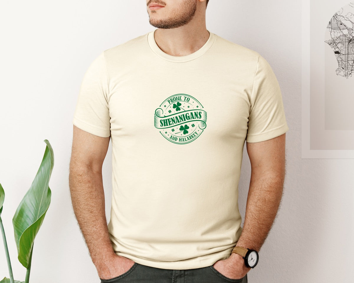 brand:Bella Canvas|color:Light Cream / Natural|St Patricks Day Quotes 18 Graphic T-Shirt