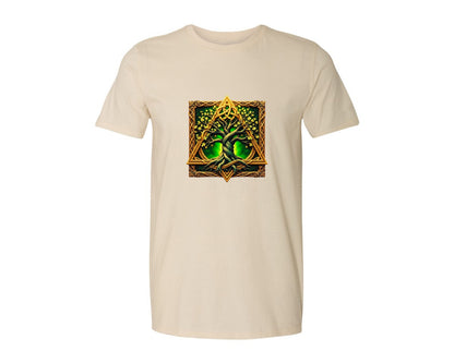 brand:Generic|color:Light Cream / Natural|Celtic Tree Of Life Mystical Tree Graphic T-Shirt