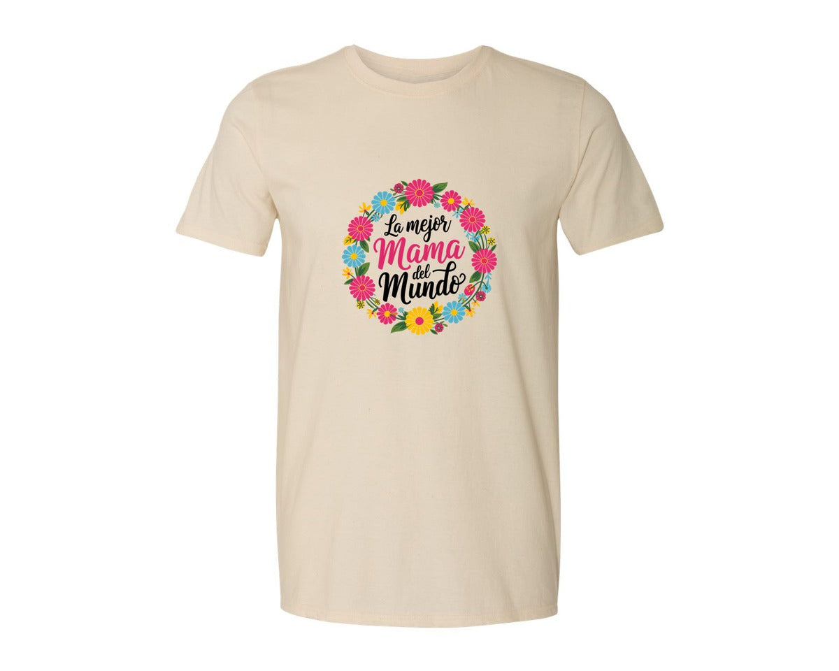brand:Generic|color:Light Cream / Natural|Spanish Mothers Day 6 Graphic T-Shirt