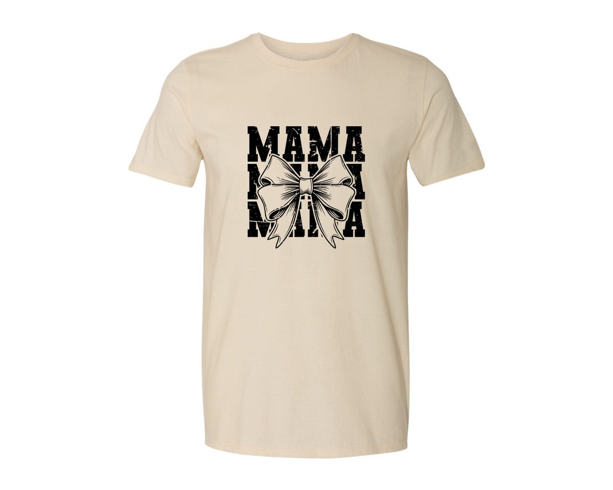 brand:Generic|color:Light Cream / Natural|Mama Mom Mama Coquette Graphic T-Shirt