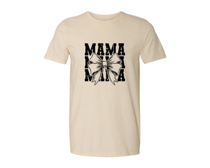 brand:Generic|color:Light Cream / Natural|Mama Mom Mama Coquette Graphic T-Shirt