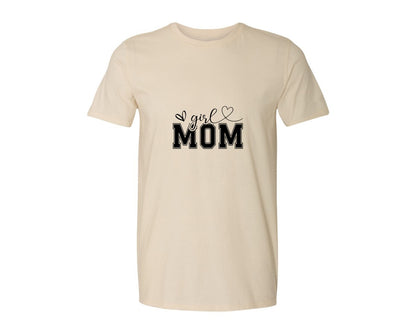 brand:Generic|color:Light Cream / Natural|Girl Mom Mothers Day Mama Graphic T-Shirt