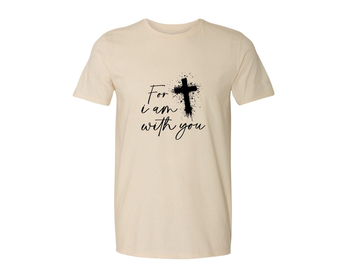 brand:Generic|color:Light Cream / Natural|Fear Not Christianity Bible Graphic T-Shirt