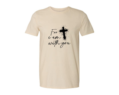 brand:Generic|color:Light Cream / Natural|Fear Not Christianity Bible Graphic T-Shirt