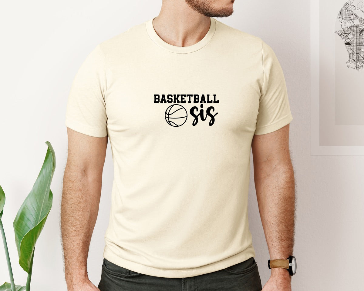 brand:Bella Canvas|color:Light Cream / Natural|Basketball Sis 2 Graphic T-Shirt