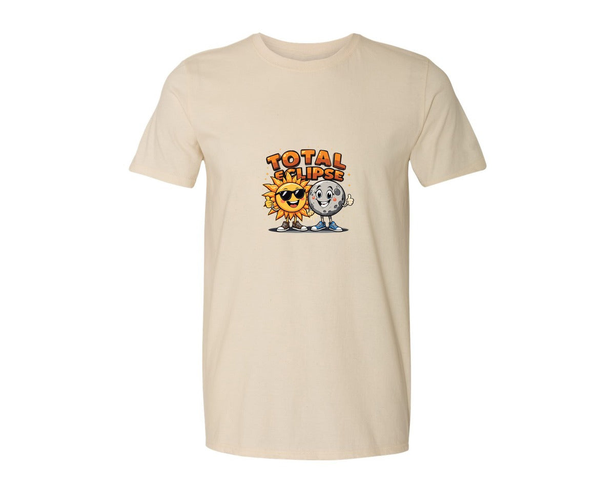 brand:Generic|color:Light Cream / Natural|Eclipse Cartoon T Shirt Design Graphic T-Shirt