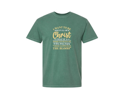 brand:Comfort Colors|color:Light Green|Full Of Christ Mosquito Clip Art Graphic T-Shirt