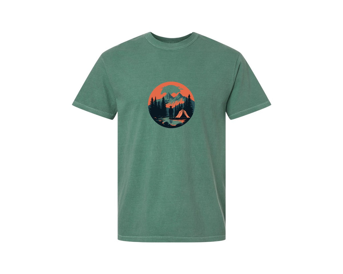 brand:Comfort Colors|color:Light Green|Camping T Shirt Vector Design 6 Graphic T-Shirt