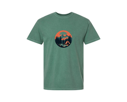 brand:Comfort Colors|color:Light Green|Camping T Shirt Vector Design 6 Graphic T-Shirt