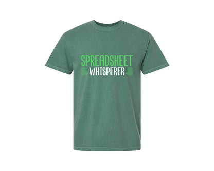 brand:Comfort Colors|color:Light Green|Spreadsheet Whisperer Excel Data Analyst Graphic T-Shirt