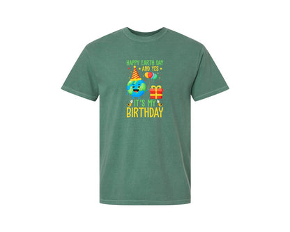 brand:Comfort Colors|color:Light Green|Happy Earth Day Birth Day T Shirt Graphic T-Shirt