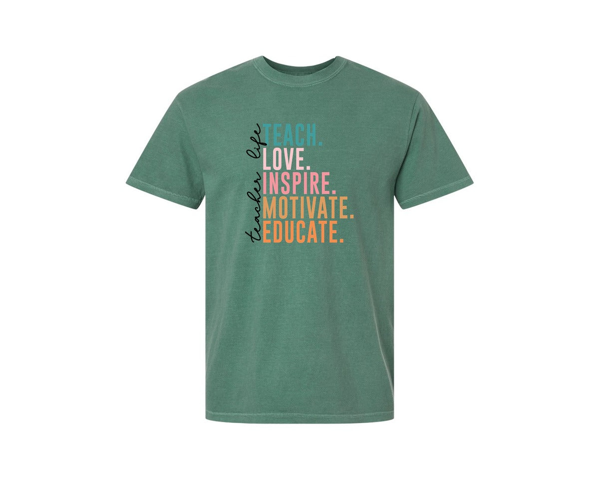 brand:Comfort Colors|color:Light Green|Teacher Teacher Appreciation 23 Graphic T-Shirt