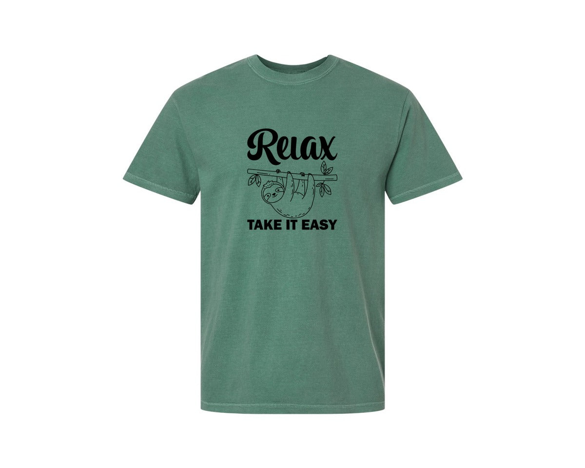 brand:Comfort Colors|color:Light Green|Relax Take It Easy T Shirt Graphic T-Shirt