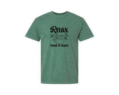 brand:Comfort Colors|color:Light Green|Relax Take It Easy T Shirt Graphic T-Shirt