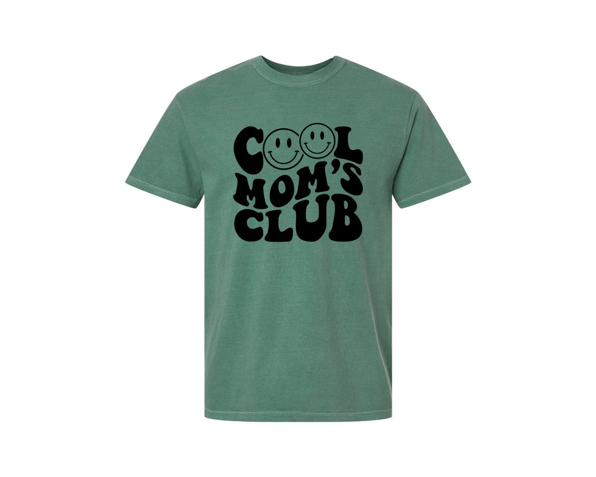 brand:Comfort Colors|color:Light Green|Cool Moms Club Wavy 2 Graphic T-Shirt